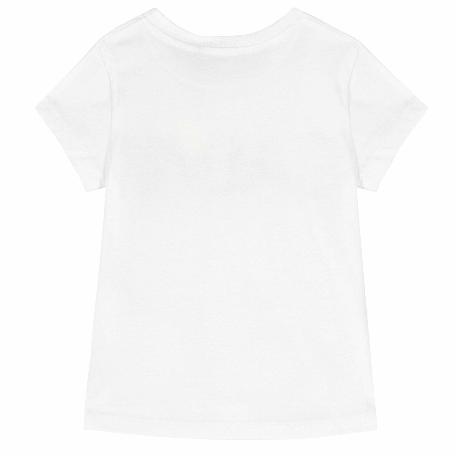 Girls White Logo T-Shirt, 2, hi-res image number null