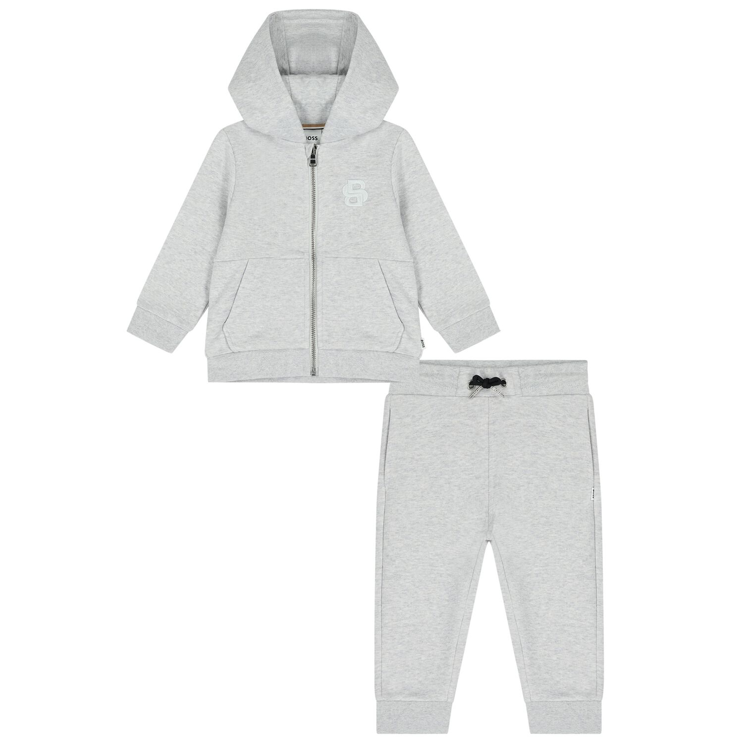 Younger Boys Grey Logo Tracksuit, 2, hi-res