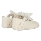 Baby Girls Ivory Bow Pre Walker Shoes, 3, hi-res