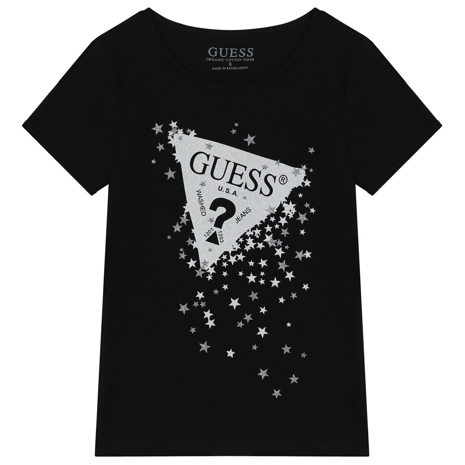 Girls Black Logo T-Shirt, 3, hi-res