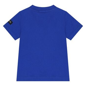 Younger Boys Blue Logo T-Shirt 
