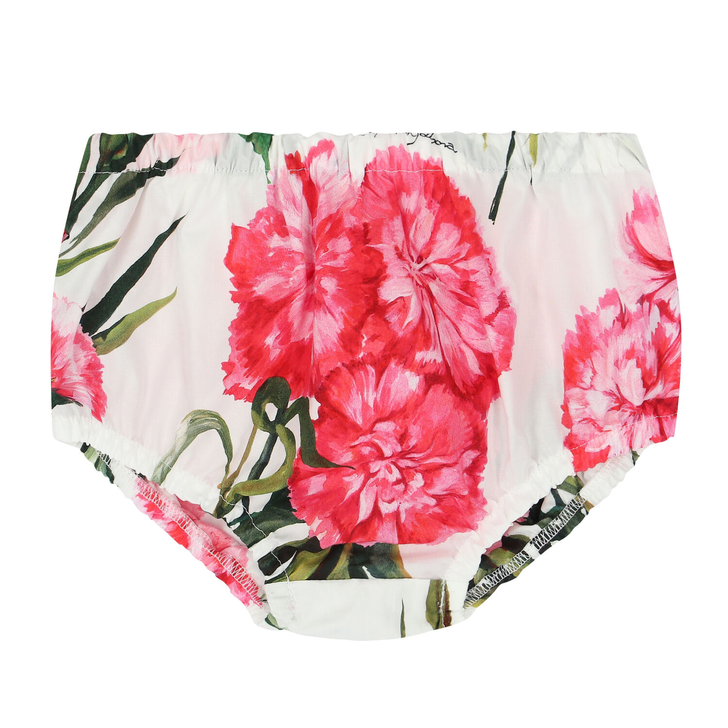 Younger Girls Ivory & Red Floral Dress Set, 1, hi-res