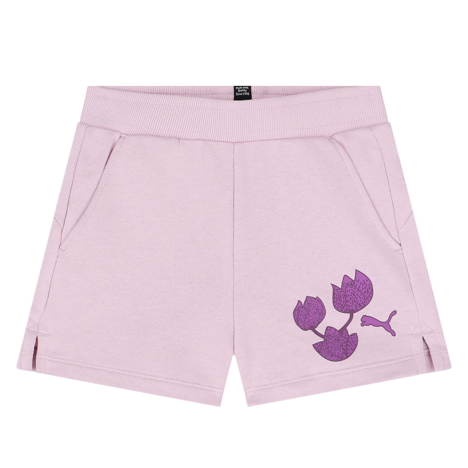 Girls Purple Logo Shorts Set, 1, hi-res image number null