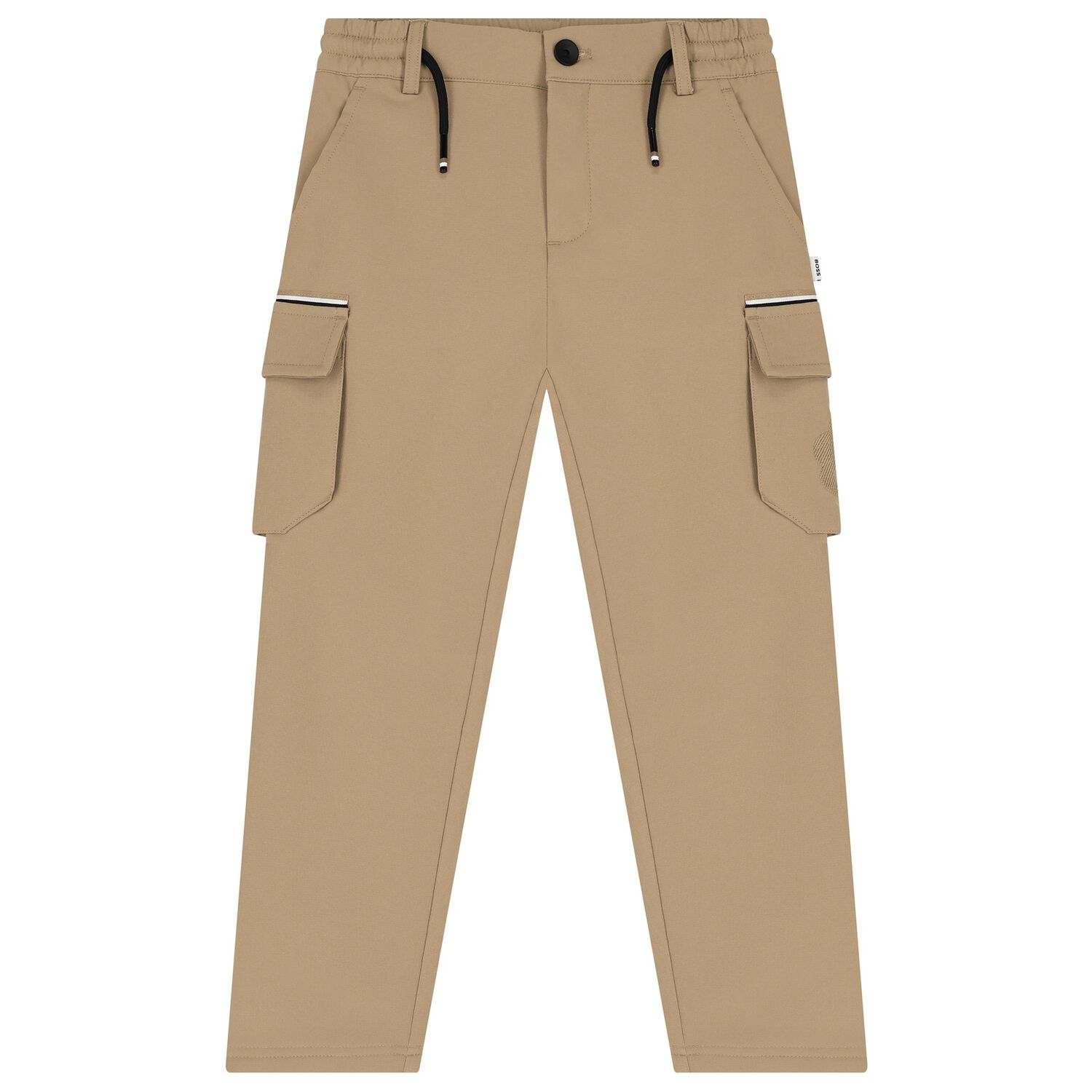 Boys Beige Logo Trousers, 1, hi-res image number null
