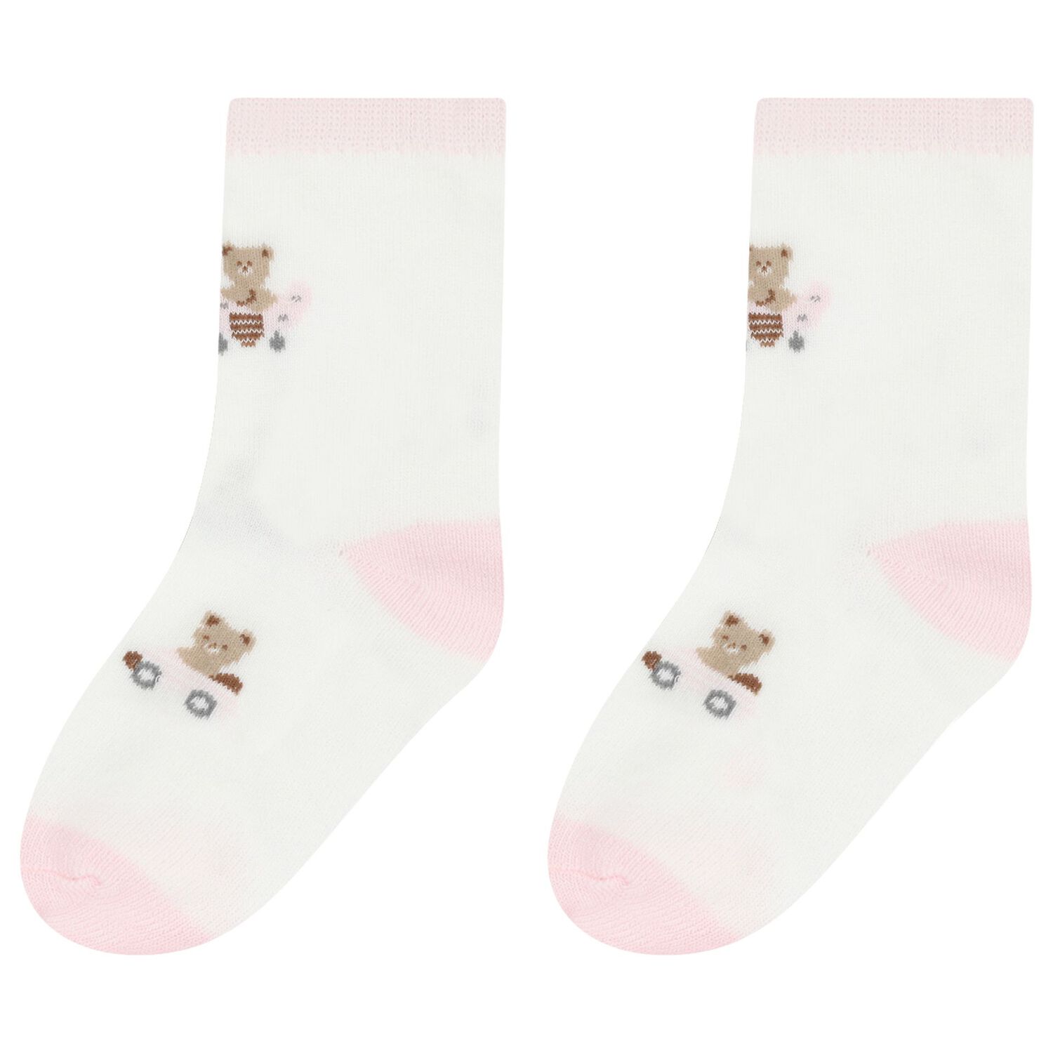 Baby Girls Pink & White Socks ( 4-Pack ), 4, hi-res