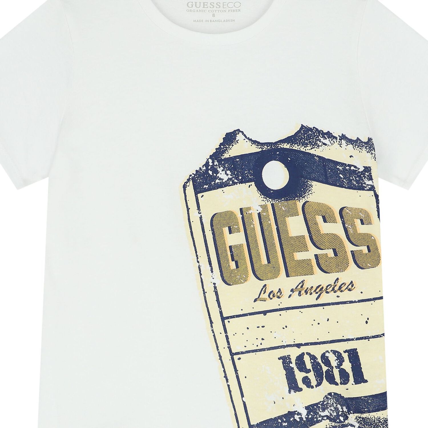 تيشيرت أولاد بالشعار باللون الأبيض, 1, hi-res