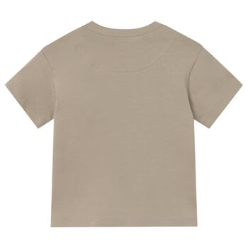 Younger Boys Beige Shoe T-Shirt