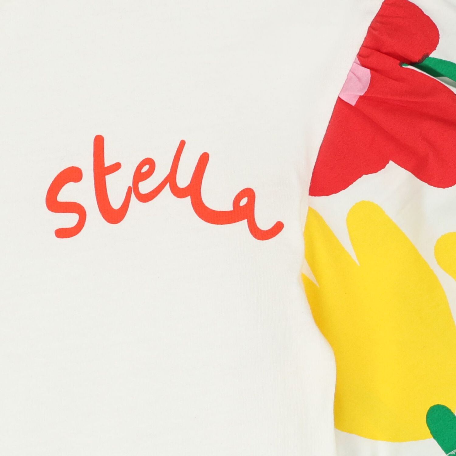 تيشيرت للبنات بشعار باللون الأبيض, 1, hi-res