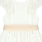 Girls Ivory Embroidered Dress, 1, hi-res