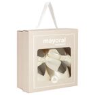 حذاء ماقبل المشي للبنات الرضع مزين بفيونكه باللون العاجي , 2, hi-res