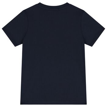 Boys Navy Blue Logo T-Shirt