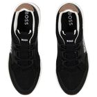 Boys Black Logo Trainers, 1, hi-res