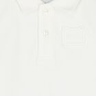 Baby Boys White Logo Romper, 1, hi-res