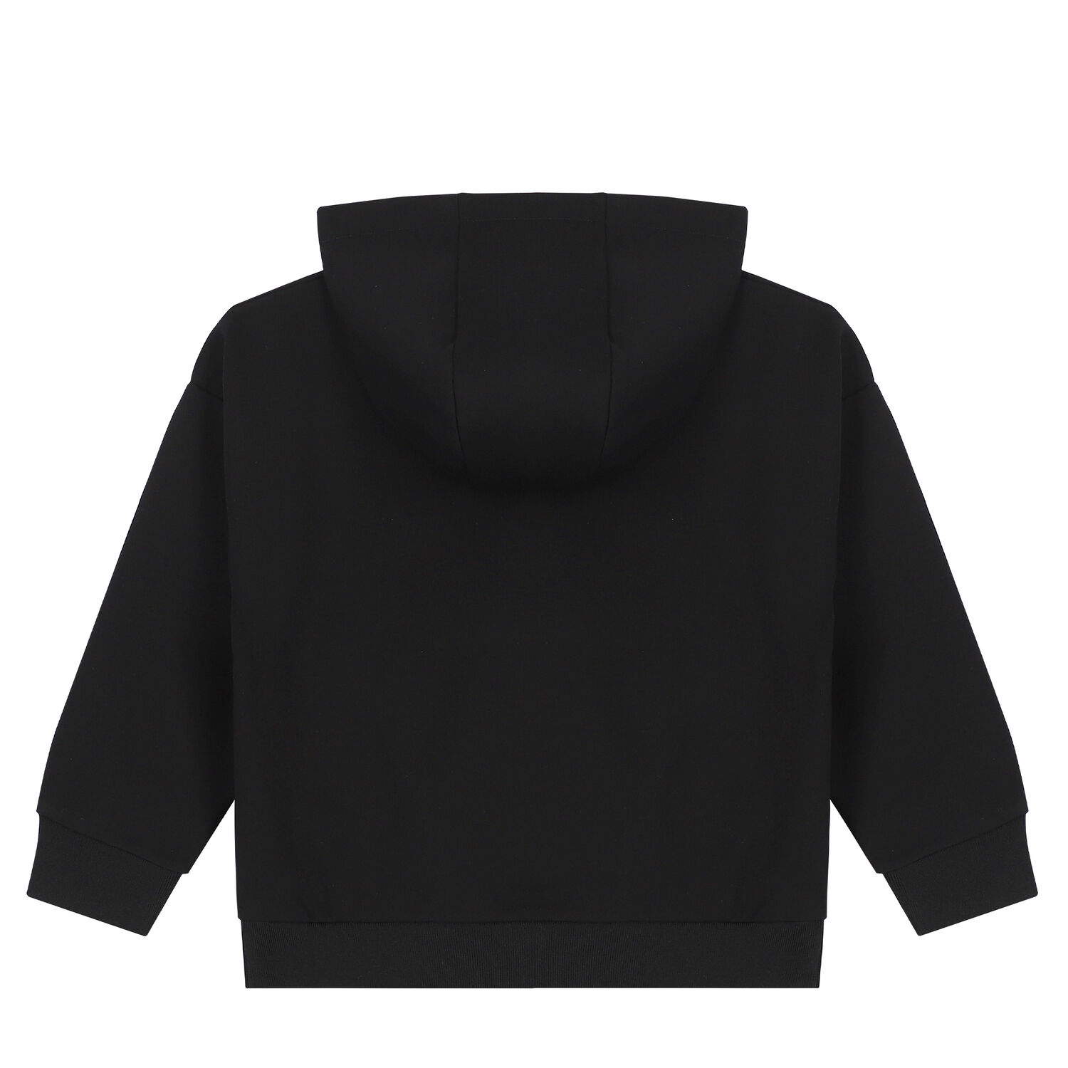 توب هودي بالشعار باللون الأسود للبنات , 1, hi-res