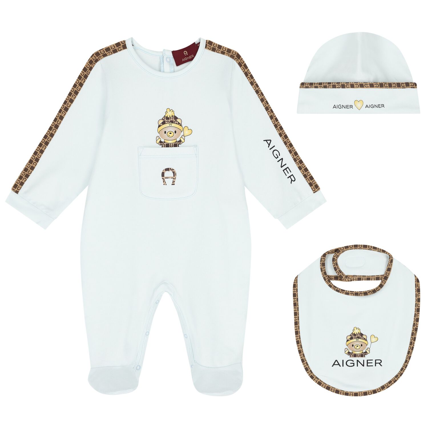 طقم أولاد هدايا  بالشعار باللون  الأزرق , 1, hi-res