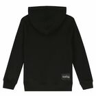 Boys Black Logo Hooded Top, 1, hi-res