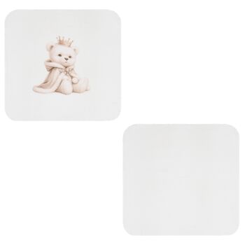 Ivory Teddy Bear Baby Muslin  Swaddles ( 2-Pack )