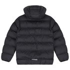 Black Logo Puffer Jacket, 1, hi-res