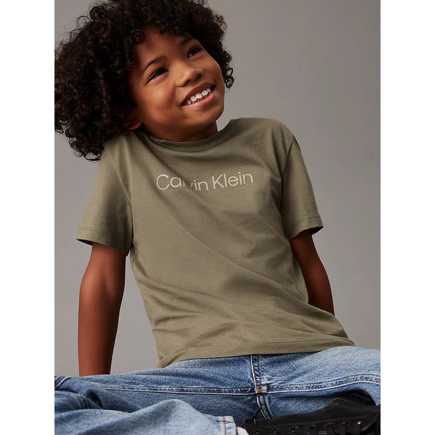 Boys Green Logo T-Shirt, 3, hi-res