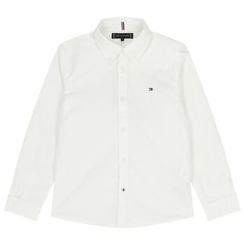 Boys White Logo Shirt