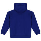 Boys Blue Varsity Logo Hooded Top, 1, hi-res