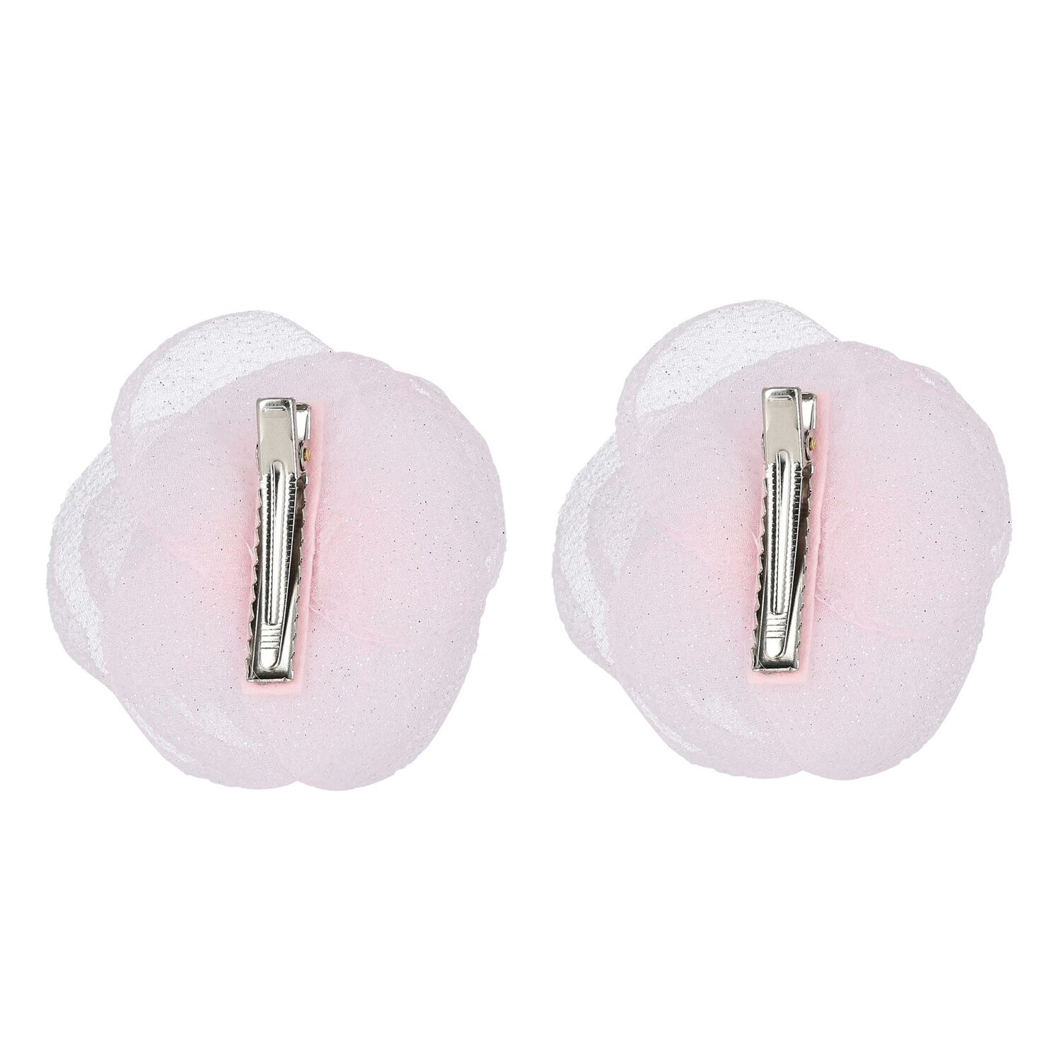 Girls Pink Crystal & Pearl Flower Clip Set, 1, hi-res image number null