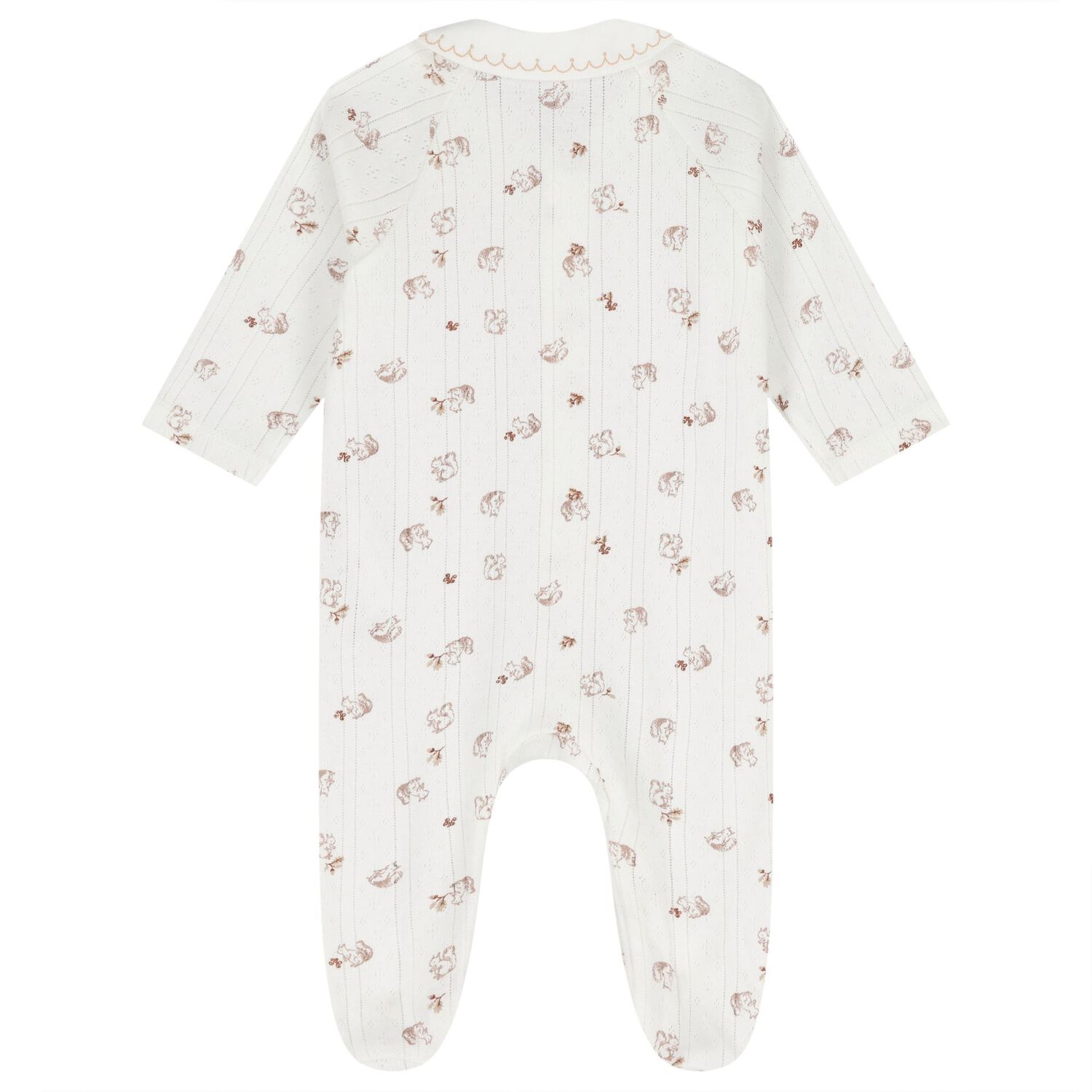 Ivory & Beige Squirrel Babygrow, 1, hi-res