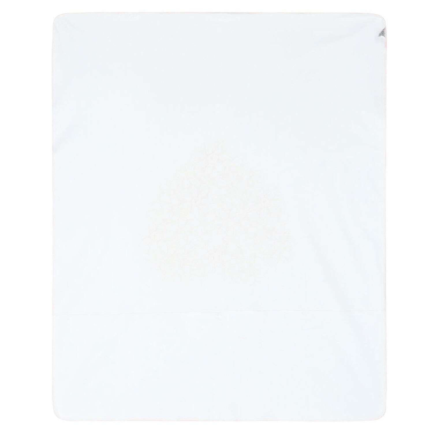 Baby Girls White Floral Blanket, 1, hi-res