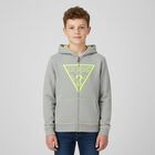 Boys Grey Logo Zip Up Top, 2, hi-res