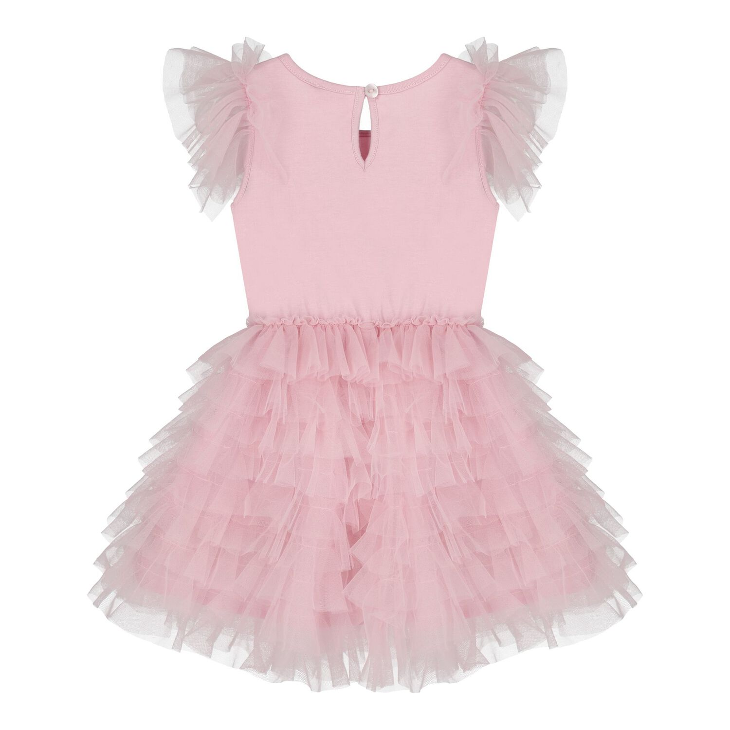 Baby Girls Pink Embellished Tulle Dress Set, 1, hi-res