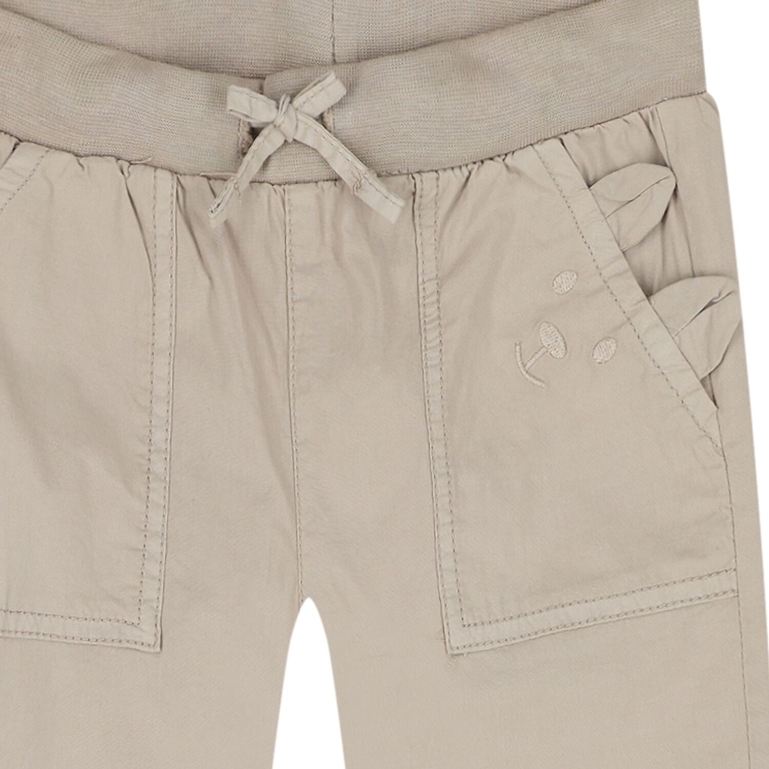 Younger Boys Beige Teddy Bear Joggers, 2, hi-res
