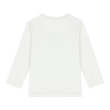 Baby Boys White Logo Long Sleeve Top