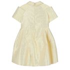 Girls Gold Jacquard Dress, 1, hi-res