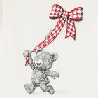 Girls White & Red Teddy Bear Skirt Set, 1, hi-res