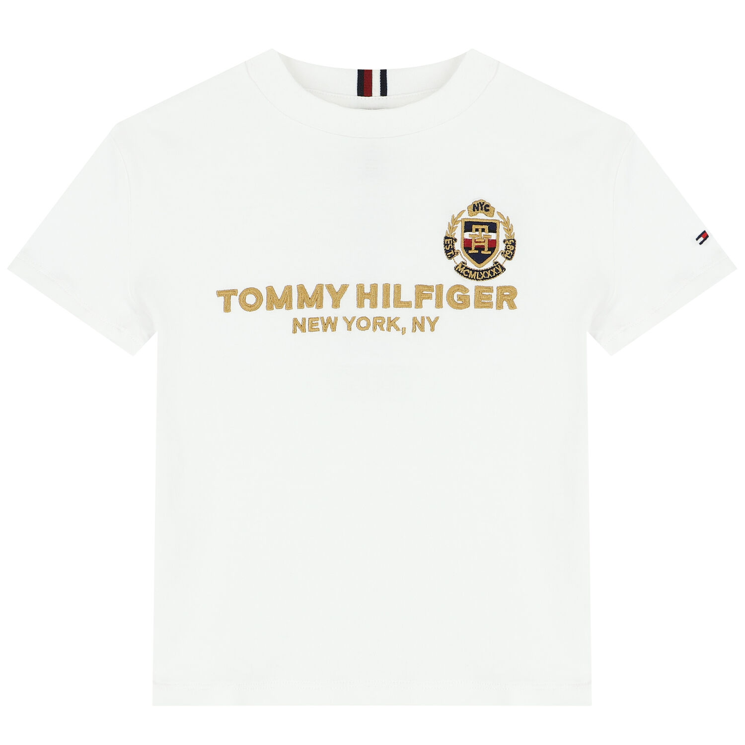 Boys White Logo T-Shirt, 2, hi-res