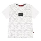 Younger Boys White Logo T-Shirt, 1, hi-res