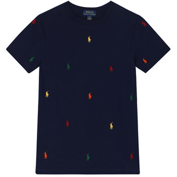 Boys Navy Logo T-Shirt