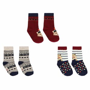 Boys Multi-Colored Socks ( 3-Pack )