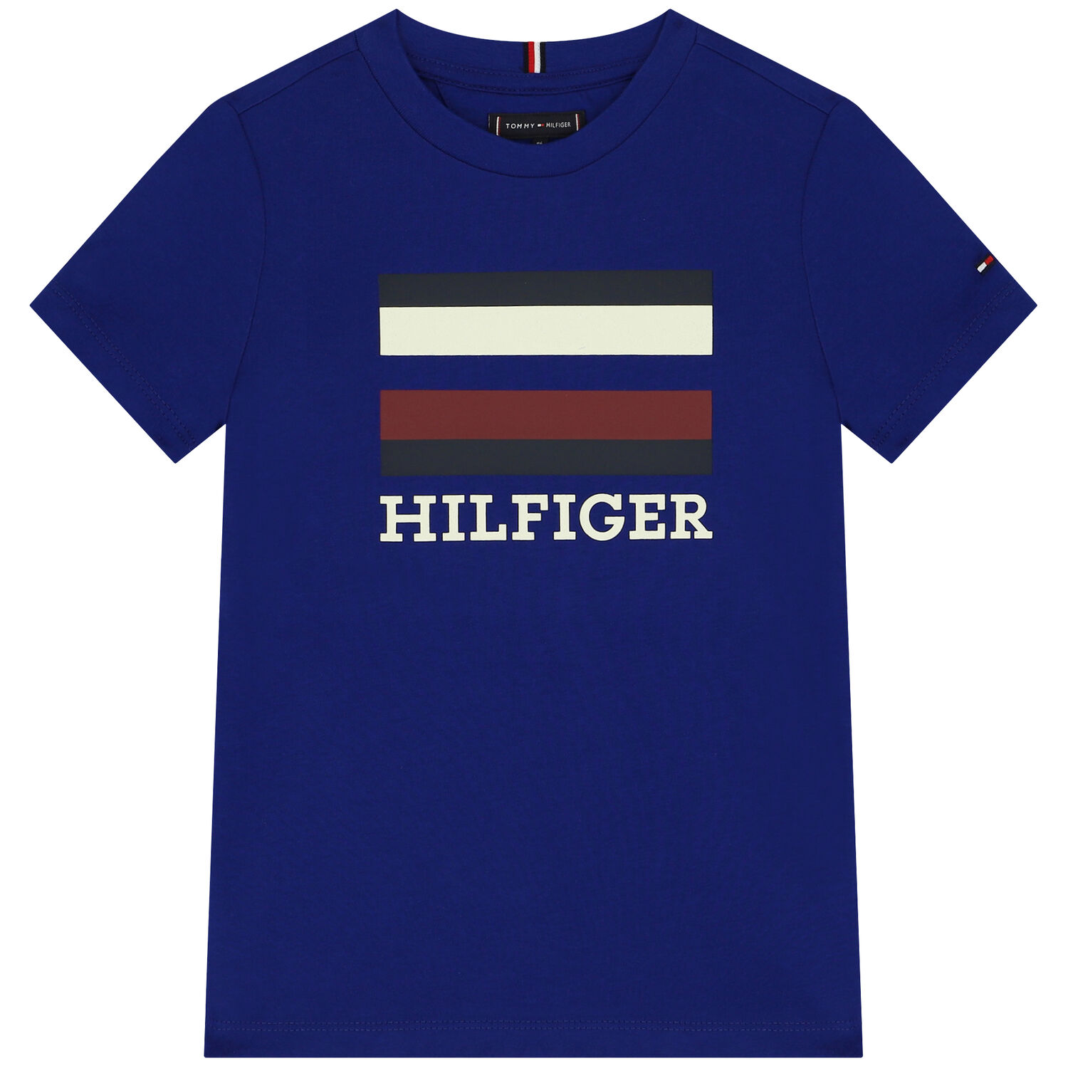 تيشيرت أولاد بالشعار باللون الازرق, 2, hi-res