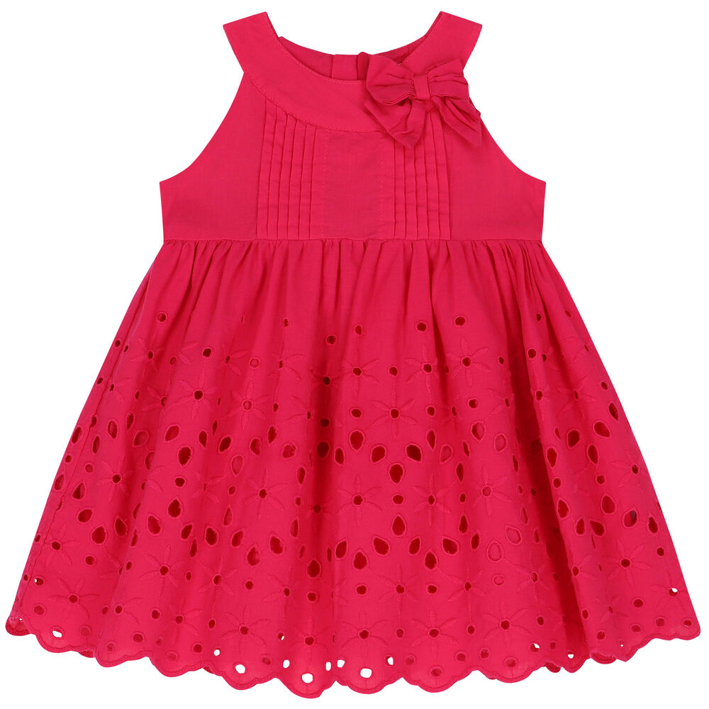 Mayoral Younger Girls Bright Pink Dress | Junior Couture UAE