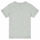 Younger Boys Grey Tiger T-Shirt, 1, hi-res