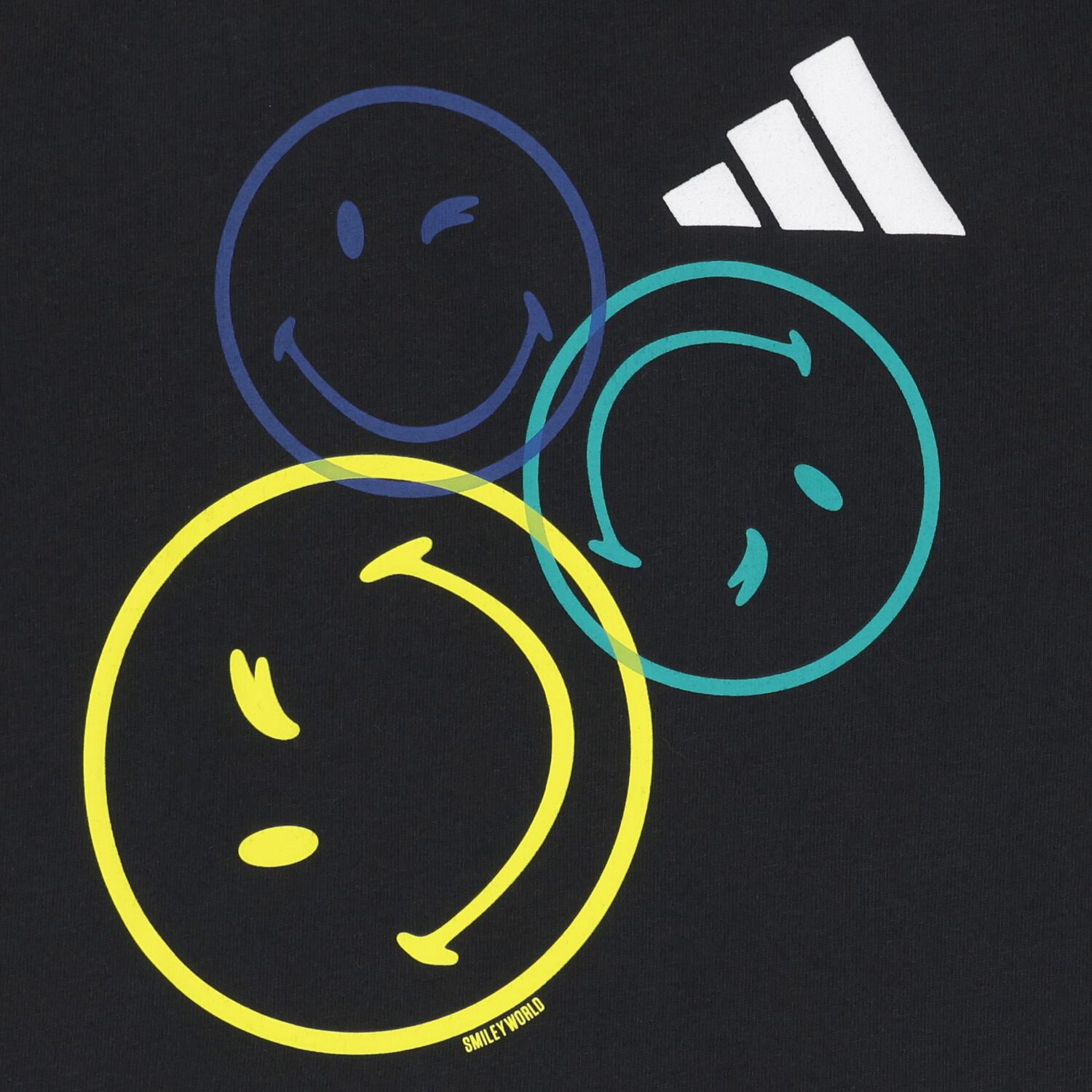 طقم شورت اولاد بالشعار بطبعه سمايلي باللون الاسود والرمادى , 1, hi-res image number null