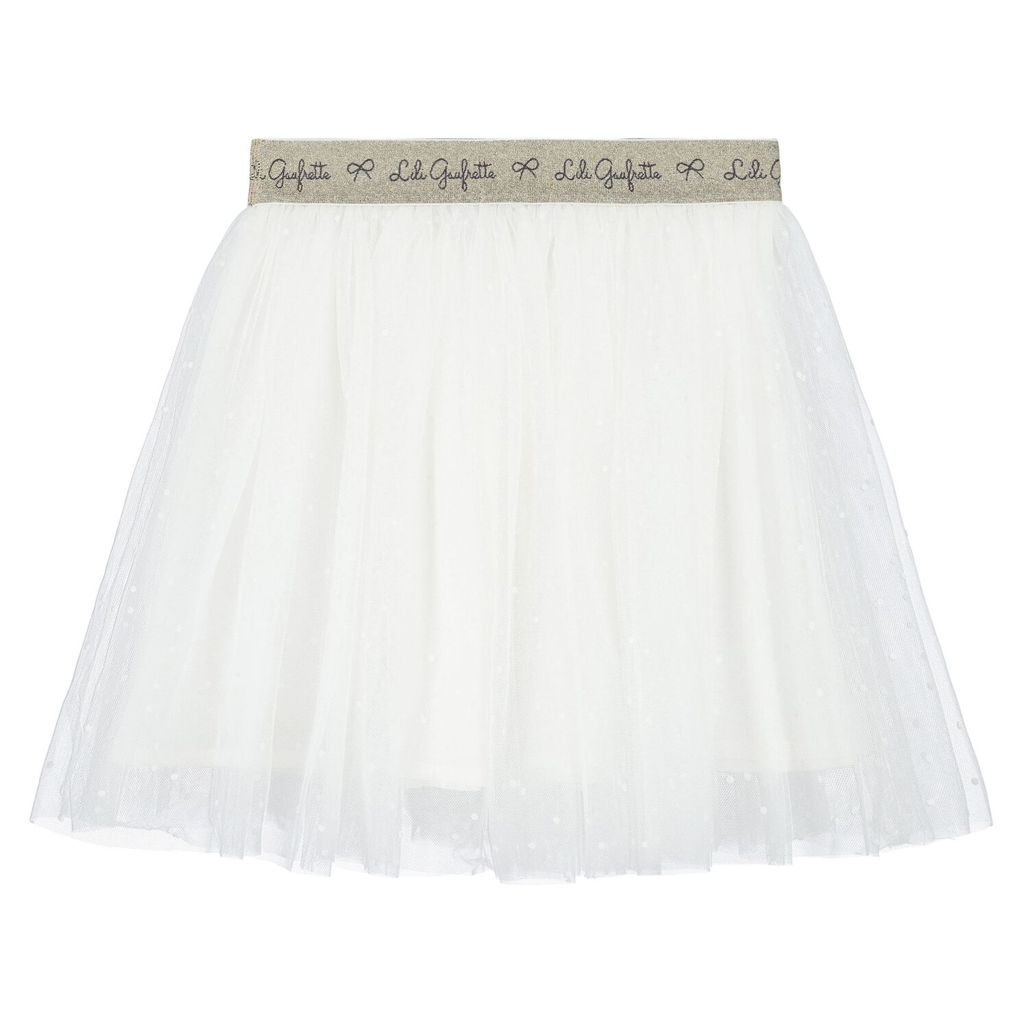 Girls White Tulle Skirt, 1, hi-res image number null