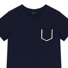 Boys Navy Blue Top, 1, hi-res