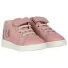 Younger Girls Pink Butterfly Trainers, 1, hi-res