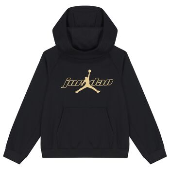 Boys Black Jordan Hooded Top