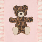Baby Girls Pink Teddy Bear Logo Dress, 1, hi-res