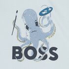 بلوزة بأكمام طويلة وشعار أزرق للأولاد الصغار, 2, hi-res