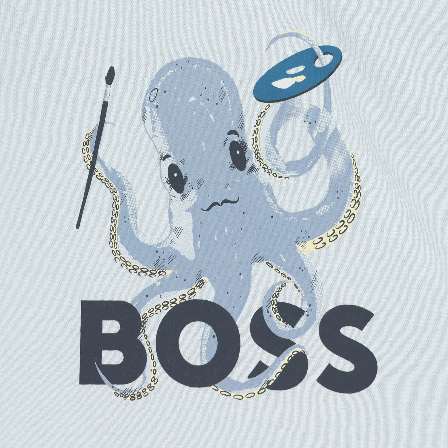 بلوزة بأكمام طويلة وشعار أزرق للأولاد الصغار, 2, hi-res