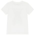 White Teddy Bear Logo T-Shirt, 1, hi-res